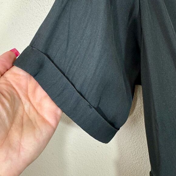 Scotch & Soda Maison Scotch Clubhouse Royals Black Midi True Wrap Over Dress PS - Picture 3 of 13